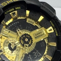Casio G-Shock GA-110GB Analog Digital Display Mens Watch Black/Gold 20 Bar WR