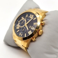 Guess W0668G8 Atlas Gold Stainless Steel Chronograph Black Dial Mens Watch