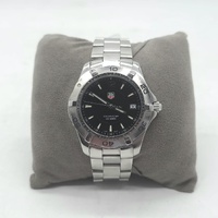 TAG Heuer Aquaracer 300m Mens Black Dial Watch Stainless Steel WAF1110