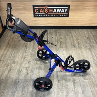 Clicgear Model 3.5+ Blue Foldable 3 Wheel Golf Push Cart Buggy