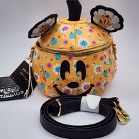 Disney Loungefly Mickey Pumpkin Crossbody Bag WDTB3305 Glow in the Dark