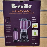 Breville BBL290BKS The Kinetix To Go Mini Blender 850W 1.5L Black Sesame