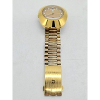Rado DiaStar Automatic Mens Watch Gold Dial Day Date 648.0413.3 Swiss