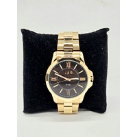 JAG J2156A Mens Analogue Quartz Watch Gold Tone Black Dial WR 50M
