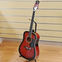 SX Essex Custom Guitars DG1VS Acoustic Guitar Red Sunburst with Carry Bag