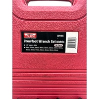 Toledo 301465 Crowfoot Wrench Set 14pc 1/2in Drive Metric 27-50mm