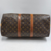 Louis Vuitton Keepall 45 Monogram Canvas Duffle Travel Bag Brown + COA