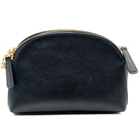 Guess Noelle Double Zip Camera Crossbody Bag Black Gold Hardware