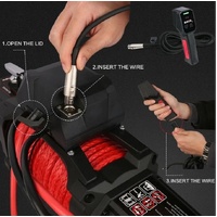 X-Bull Electric 12V 14500LBS Synthetic Rope Winch 4WD Off-Road Recovery SUV