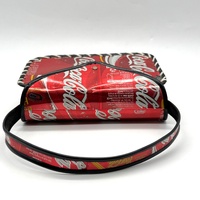 Coca-Cola Handmade Recycled Soda Can Tote Handbag Purse Red Silver