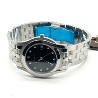 GUCCI 5500M Mens Diamond Date Quartz Watch 38mm Black Dial with Box