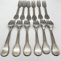 Vintage Italian Super Inox 800 Stamped 64 Pc Flatware Cutlery Set Case