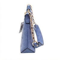 GUESS Dita Logo Shoulder Bag Handbag Blue Periwinkle Chain PU New with Tag