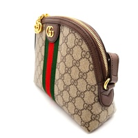 GUCCI Ophidia GG Supreme Canvas Small Dome Shoulder Bag 499621 Brown + COA
