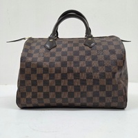 Louis Vuitton Speedy 30 Bandouliere Damier Ebene Brown Handbag + COA