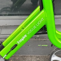 Aspire Vogue Light Seat Walker Rollator Lime 150kg Aluminium WAF705315GR