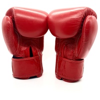 Fairtex BGV1 16oz Tight Fit Boxing Gloves Red Genuine Leather Thailand