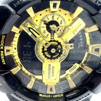 Casio G-Shock GA-110GB Analog Digital Display Mens Watch Black/Gold 20 Bar WR