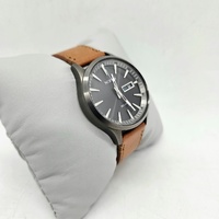 Nixon The Sentry Solar Analogue Leather Band Mens Watch Gunmetal A1347