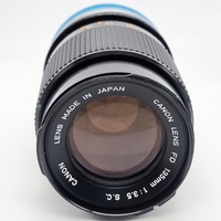 Canon FD 135mm f/3.5 S.C. Telephoto Manual Focus Lens Japan with Bag
