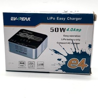EV-Peak E4 LiPo Charger 50W 4Amp 100-240V AC Balance Charger