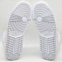 Nike Air Jordan 1 Mid Triple White 2020 Size 8 Leather 554724-130
