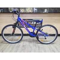 Repco Blade 60cm Mountain Bike 18 Speed Metallic Blue Front Rear Brakes