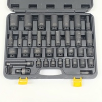AuzGrip A84617 34pc 6 Point 1/2 Inch Drive Impact Socket Set Deep and Standard