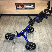 Clicgear Model 3.5+ Blue Foldable 3 Wheel Golf Push Cart Buggy