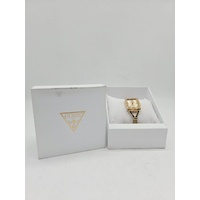 GUESS Ladies Watch Gold Tone Stainless Steel Mesh Band Champagne GW0400L2