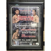 Vic Darchinyan Signed Boxing Poster Frame Corrales Castillo III 2006
