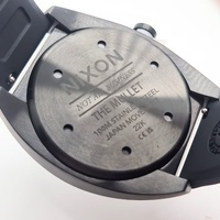 Nixon The Mullet 38mm All Black Quartz Watch Stainless Steel Silicone 10ATM
