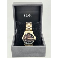 JAG J2156A Mens Analogue Quartz Watch Gold Tone Black Dial WR 50M