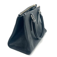 Coach Mini Surrey Carryall Black Leather Satchel Crossbody Bag with COA
