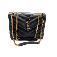 Saint Laurent YSL Small Loulou Puffer Lambskin Small Bag Black + COA