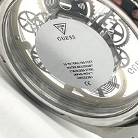 Guess Big Reveal GW0323G1 Mens Silver Stainless Steel Skeleton Watch