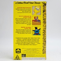 Sesame Street Three Stories VHS Golden Book Video Classic Big Bird