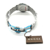 GUCCI 5500M Mens Diamond Date Quartz Watch 38mm Black Dial with Box