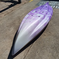 Aquayak Scout 3m Fishing Kayak Purple 150kg Paddle Trolley Sit on Top