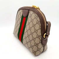 GUCCI Ophidia GG Supreme Canvas Small Dome Shoulder Bag 499621 Brown + COA