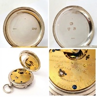 Antique 1904 Caris Bros Sterling Silver Pocket Watch Pre WW1 Working