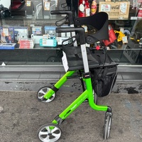Aspire Vogue Light Seat Walker Rollator Lime 150kg Aluminium WAF705315GR