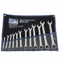 SP Tools SP10262 12Pc SAE Gear Drive Ratchet Spanner Set 0° Offset Set
