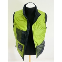 Kathmandu Epiq Mens Down Vest Puffer Body Warmer Black Green Lining XS