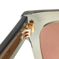 Gucci GG1084S 004 Sunglasses Grey Acetate Frame Square Rectangle Size L + COA