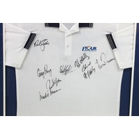 2001 PGA Tour of Australasia Signed and Framed Shirt Golf Memorabilia