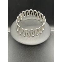 Ladies Sterling Silver Wave Bangle (Brand New)