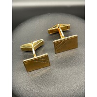 Unisex 9ct Yellow Gold Cufflinks (Pre-Owned)