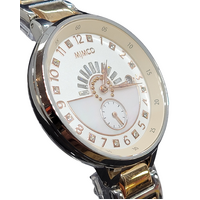 Mimco Remi Timepiece Silver and Rose Gold Toned Ladies 40mm Watch