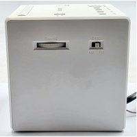 Sony ICF-C1 AM/FM Clock Radio Alarm Clock White Cube Bedside Radio